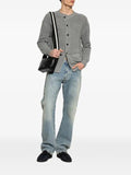 Giorgio Armani cardigan regular fit ribbed linen cotton cashmere silk
